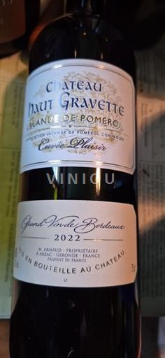 Bordeaux Château Haut Gravette Plaisir 2022