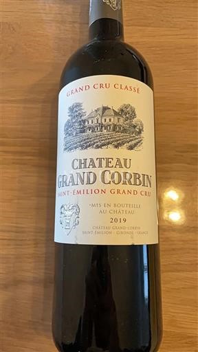 Bordeaux Saint-Émilion Grand Cru Grand Cru Classé Château Grand Corbin 2019