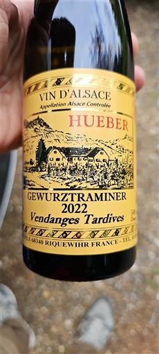Alsace Vendanges Tardives Hueber Vendanges Tardives 2022