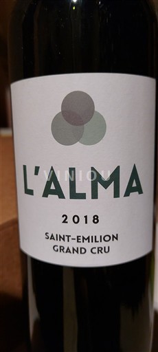 Bordoja Saint-Émilion Grand Cru Grand Cru L'Alma 2018