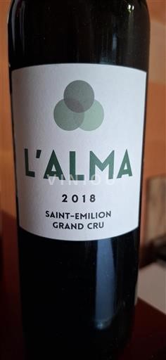 Bordeaux Saint-Émilion Grand Cru Grand Cru L'Alma 2018
