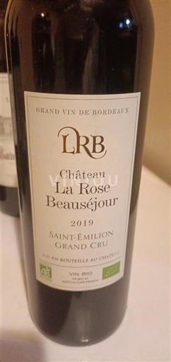 Burdeos Saint-Émilion Gran Cru Grand Cru Château La Rose Beauséjour 2019