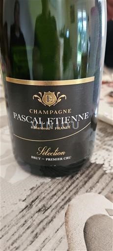 Champaña Champán Premier Cru Pascal Etienne Sélection Sin añada