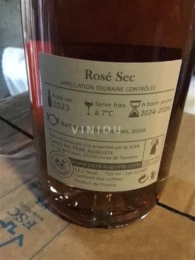 Loirevallei Touraine Les Caves du Père Auguste Rosé Sec 2023