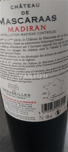 Sudoeste Madiran Château Mascaraas 2017