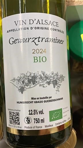Alsace Gewurztraminer Château Humbrecht 2024