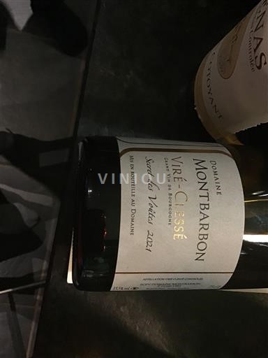 Burgundy Viré-clessé Domaine Montbarbon Secret de voûtes 2021