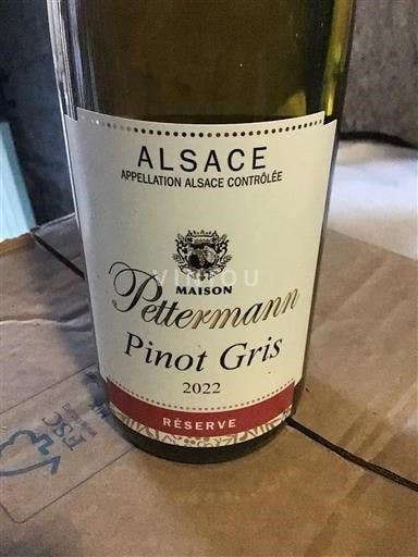 Alsazia Pinot grigio Maison Pettermann Réserve 2022