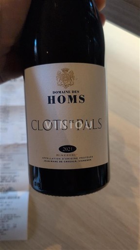 Languedoque Minervois Domaine Des Homs Clots de Pals 2021