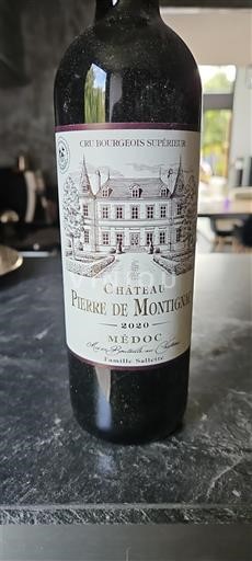 Bordeaux Médoc Cru Bourgeois Supérieur Château Pierre de Montignac 2020