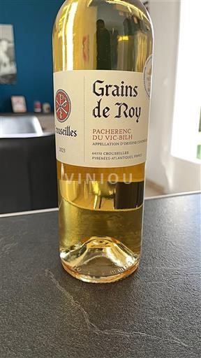 Vin Blanc moelleux Grains de Roy Crouseilles 2023 France Sud-Ouest Pacherenc-du-vic-bilh AOC
