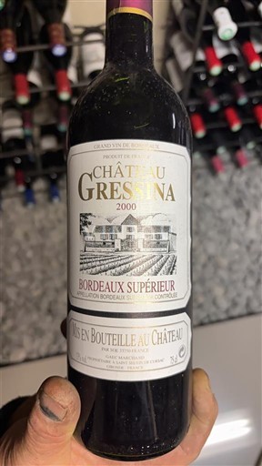 Bordéus Bordeaux Superior Château Gressina 2000