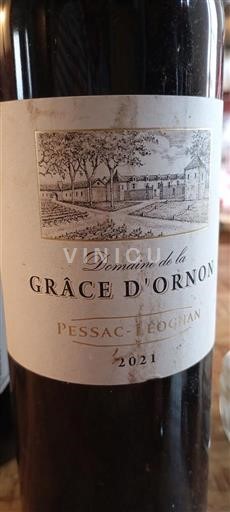 Bordeaux Pessac-Léognan Domaine La Grâce Ornon 2021