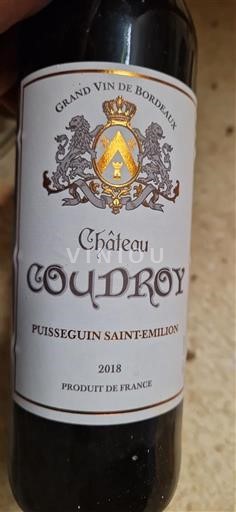 Bordeaux Puisseguin-Saint-Émilion Château Coudroy 2018