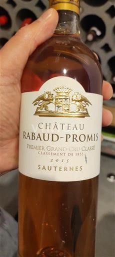Bordeaux Sauternes Premier Grand Cru Classé Château Rabaud-Promis 2015