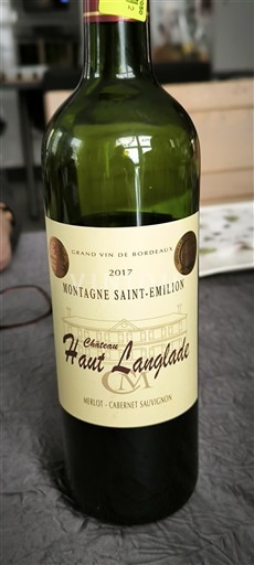 Бордо Монтань-Сент-Емільйон Château Haut Langlade 2017