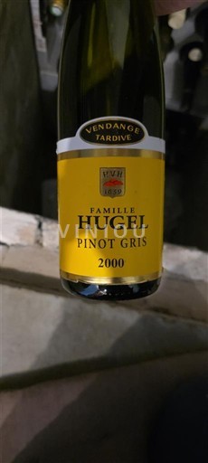 Alsace Vendanges Tardives Famille Hugel 2000