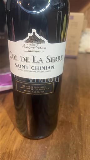 Languedoc Saint-Chinian Les Vins de Roquebrun Col de La Serre 2024