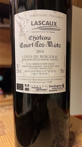 Sudoeste Côtes de Bergerac Château Court-Les-Mûts Lascaux 2014