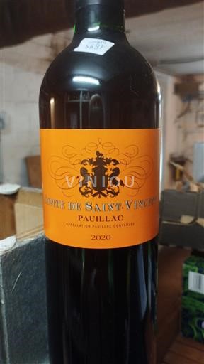Bordeaux Pauillac Comte de Saint-Vincent 2020