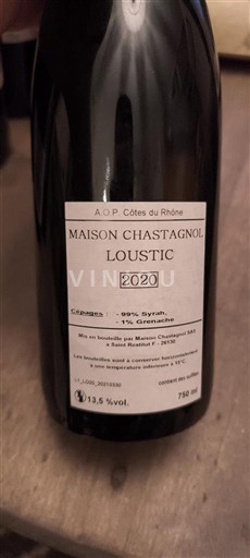 Thung lũng Rhône Côtes-du-rhône Maison Chastagnol Loustic 2020