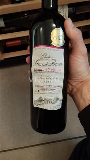 Bordéus Bordeaux Superior Château Grand Brun Les Chênes 2020