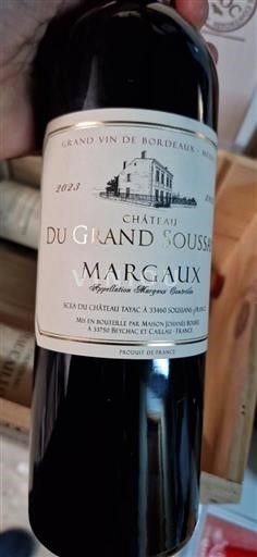 Bordeaux Margaux Château Grand Soussans 2023