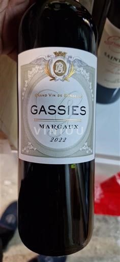 Bordeaux Margaux Gassies 2022