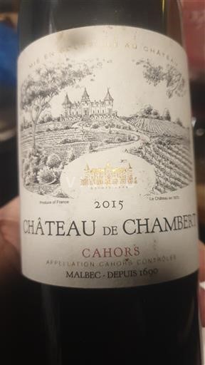 Tây Nam Cahors Château Chambert 2015