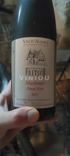 Alsace Domaine Fritsch Marlenheim Pinot Noir 2011