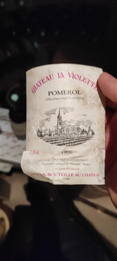 Bordeaux Pomerol Château La Violette 1996