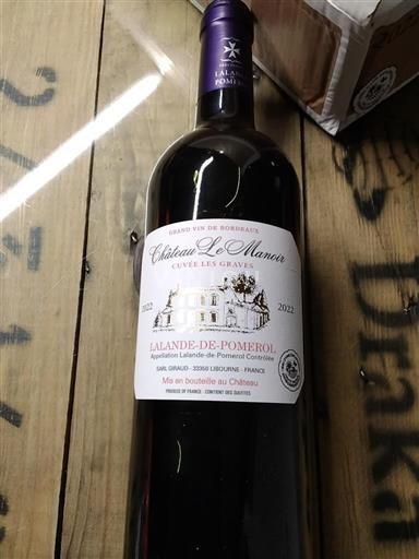 Bordeaux Lalande-de-Pomerol Château Le Manoir Les Graves 2022