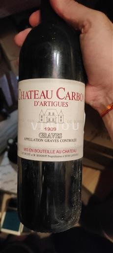Bordeaux Graves Château Carbon Artigues 1989