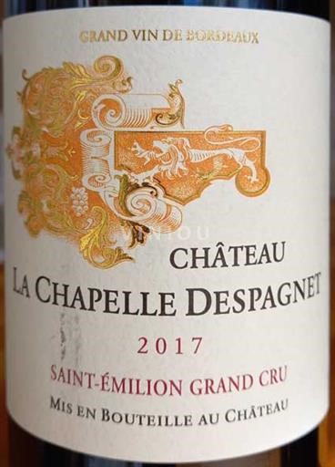Bordeaux Saint-Émilion Grand Cru Château La Chapelle Despagnet 2017