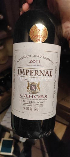 Zuidwest-Frankrijk Cahors Les Côtes Olt Impernal 2011