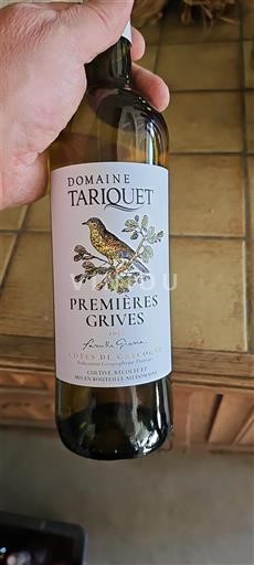 Tây Nam Côtes de Gascogne Domaine Tariquet Premières Grives 2023