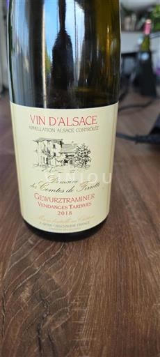 Alsace Vendanges Tardives Domaine Comte de Scherb 2018