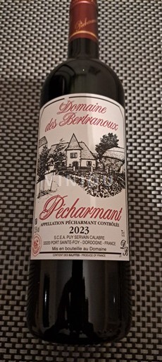 Sydvestfrankrig Pécharmant Domaine Des Bertranoux 2023