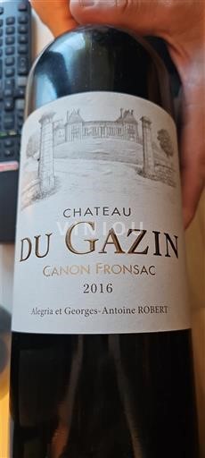 Bordeaux Canon-Fronsac Château Gazin 2016