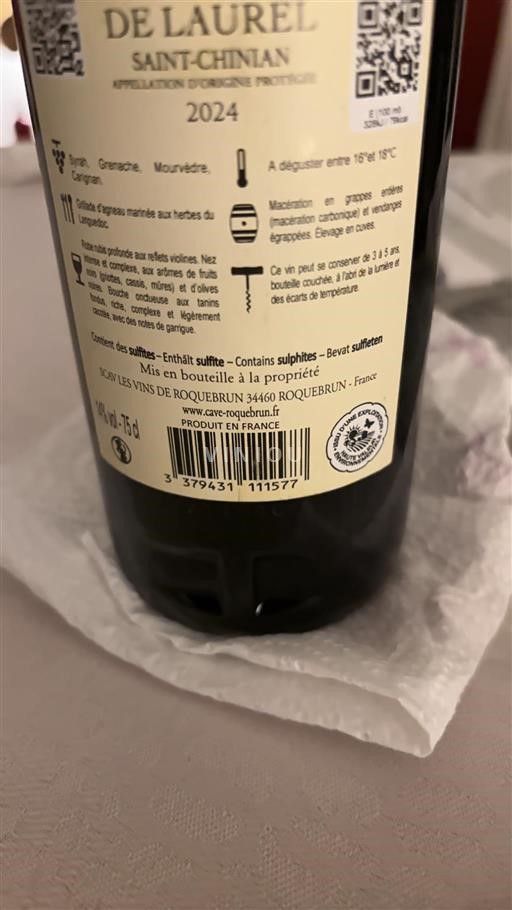 Languedoc Saint-Chinian Cave de Roquebrun Laureline de Laurel 2024