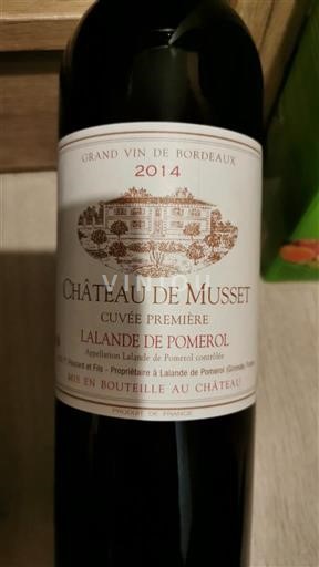 Bordeaux Lalande-de-pomerol Château Musset Première 2014