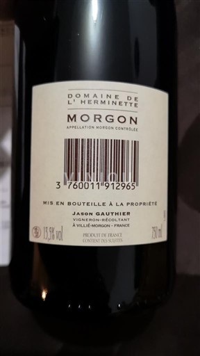 Beaujolais Morgon Domaine L'Herminette 2023
