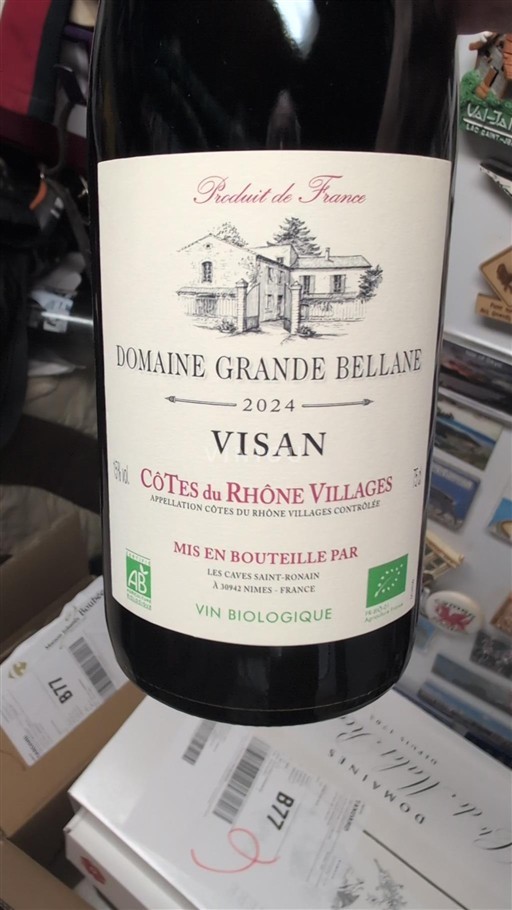 Rona dolina Côtes-du-Rhône-Villages Domaine Grande Bellane Visan 2024