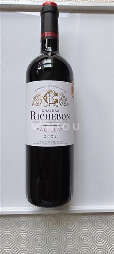 Bordeaux Pauillac Château Richebon Les Grands Montels 2022