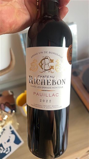 Bordeaux Pauillac Château Richebon Les Grands Montels 2022
