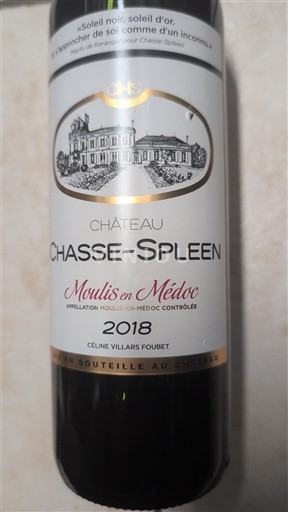 Bordeaux Moulis-en-Médoc Chasse-Spleen 2018