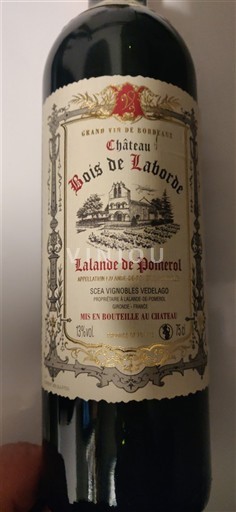 Bordeaux Lalande-de-pomerol Château Bois de Laborde Prestige 2019