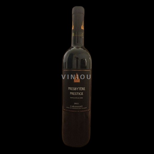 Vin Rouge sec Presbytère Prestige Les Vignerons de Caramany 2021 France Roussillon Côtes-du-roussillon-villages AOC