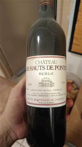 Bordeaux Pauillac Château Les Hauts de Pontet 1986