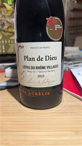 Rhône Valley Côtes du Rhône Villages Plan de Dieu Aurélie 2023